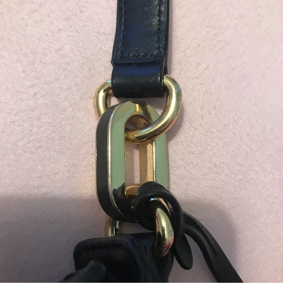 Lauren by Ralph Lauren Black Leather Crossbody Bag Gold Hardware - Picture 12 of 12